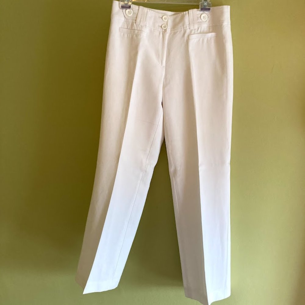 White Curvy Fit Summer Pants - Ann Taylor